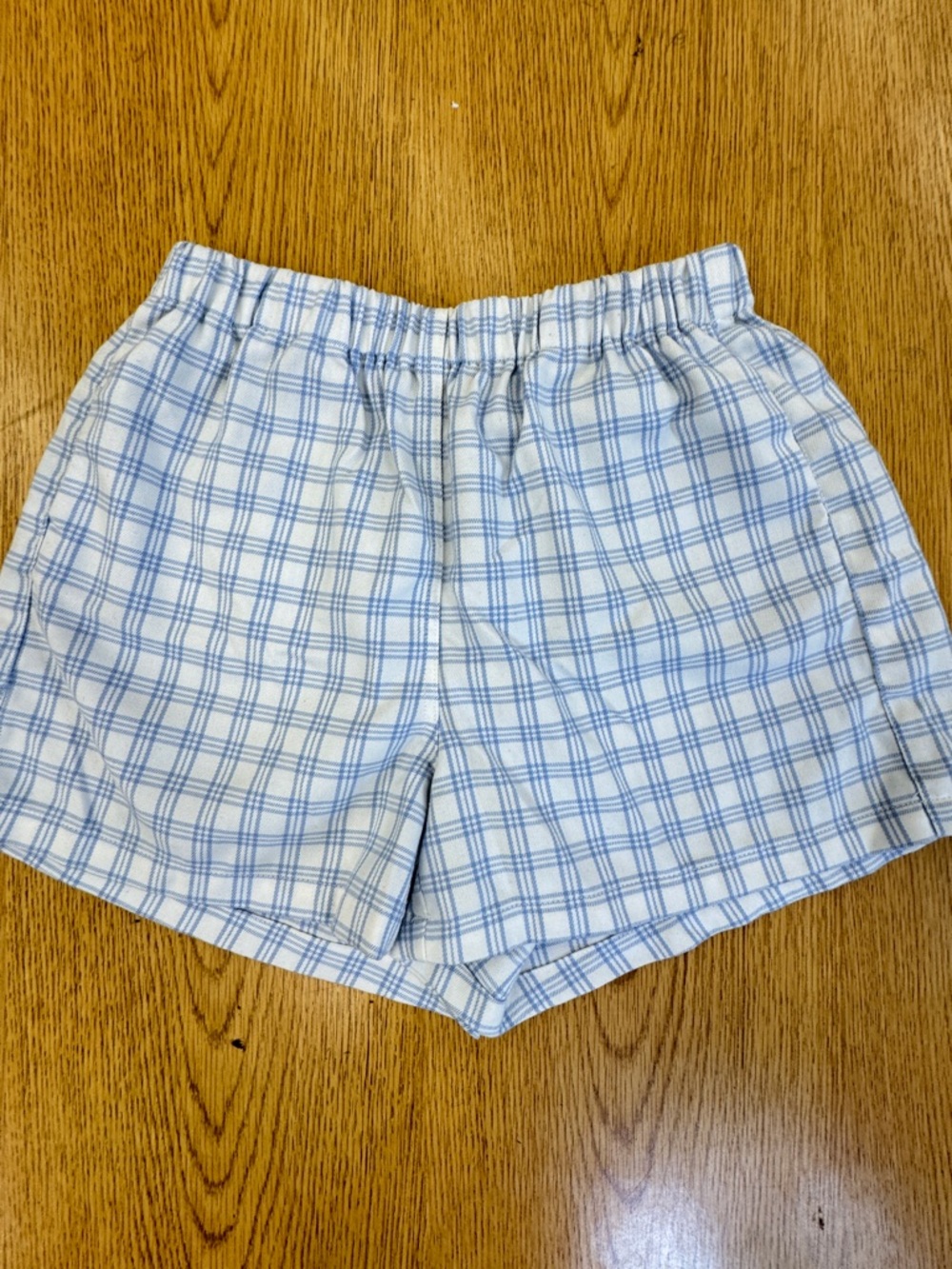 Brandy Melville Blue and White Plaid Shorts Size XS/S Cottagecore Soft girl Fall - Picture 6 of 8
